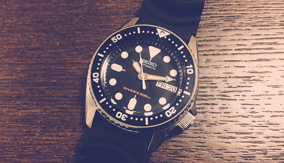 腕時計　skx013k　ブラックボーイ　ボーイズ　無垢ベルト　機械式