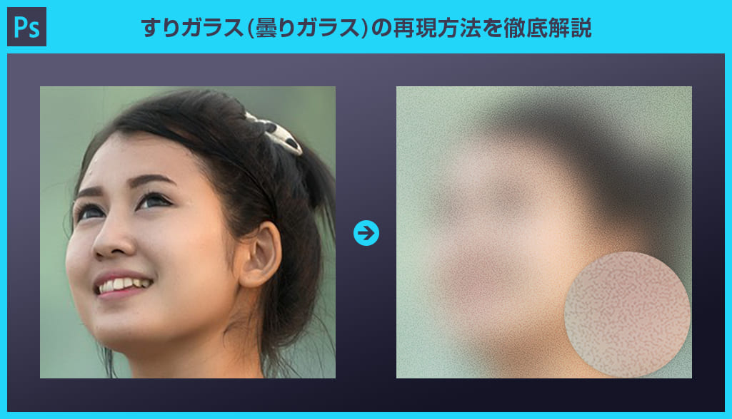 Photoshop すりガラス 曇りガラス の再現方法を徹底解説forフォトショ初心者 S Design Labo