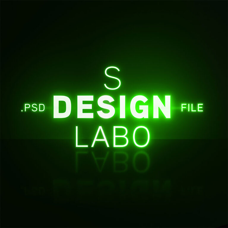 【Photoshop】1分で高品質なネオンライトが作れるテキストエフェクトPSD【商用可】 | S.Design.Labo