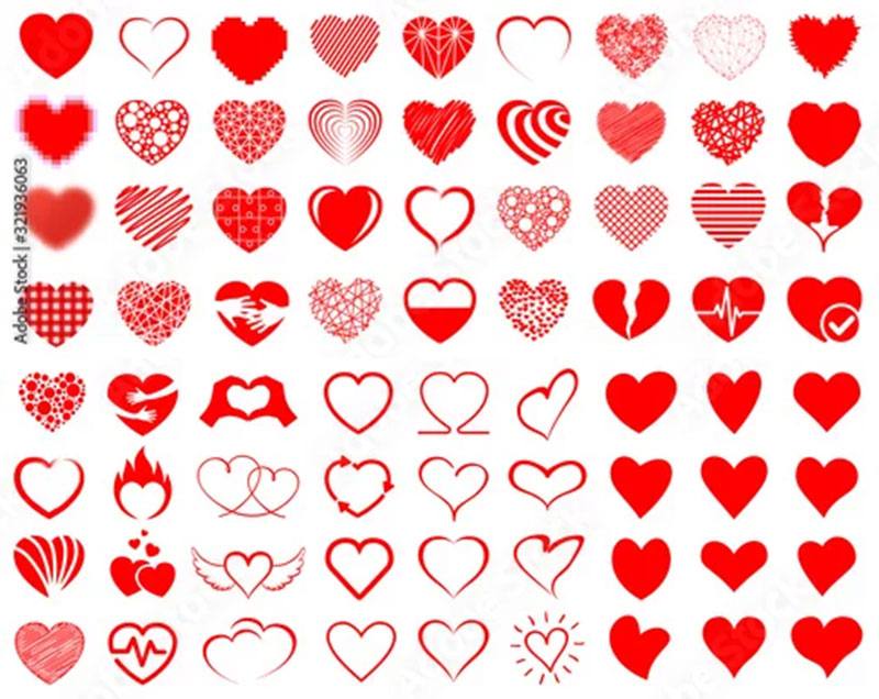 ハートをテーマにしたベクター素材1
