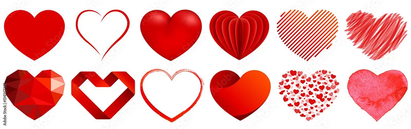 ハートをテーマにしたベクター素材2