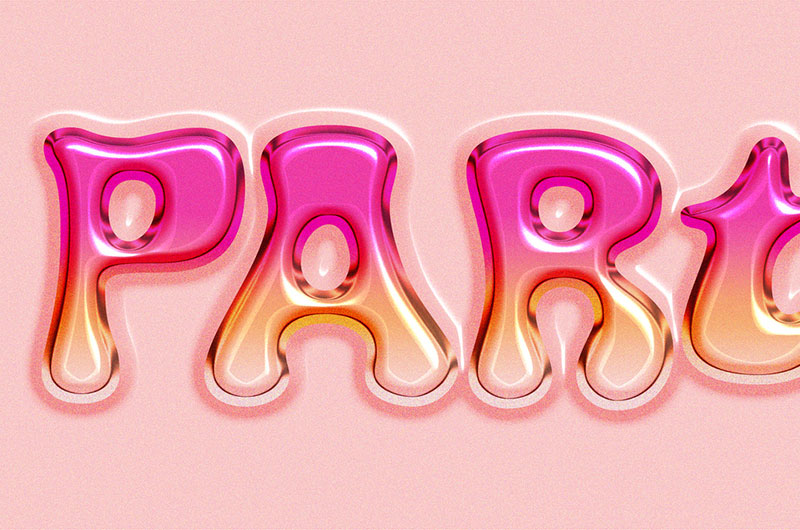 Shiny Plastic Sticker Text Effect