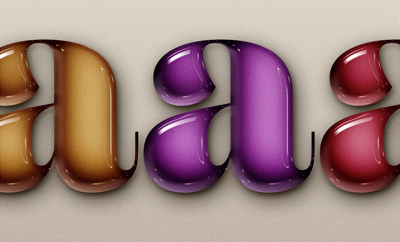 Realistic Colorful High-Gloss Text Effect