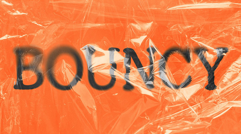 Distorted Plastic Text Effect Mockup