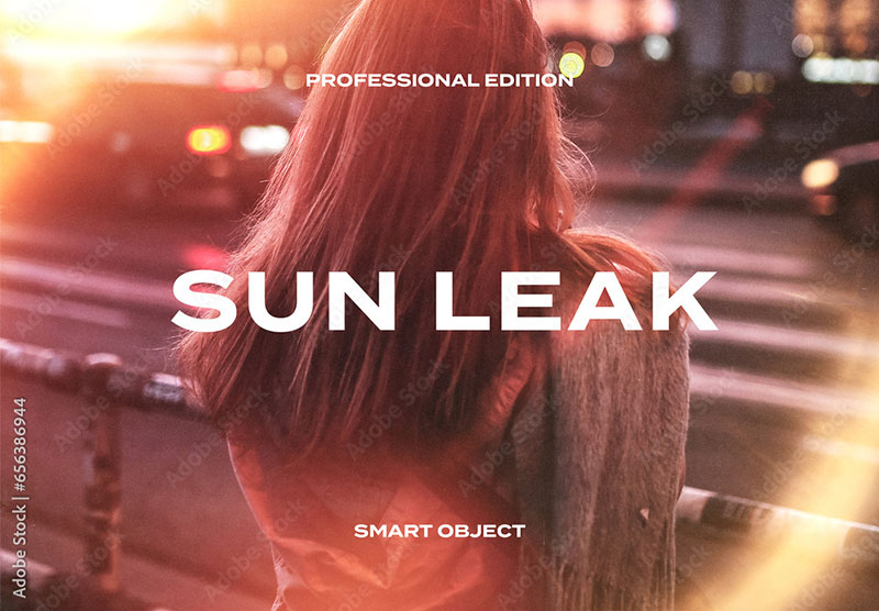 Sun Light Burst Leak Burn Photo Effect Mockup Template Texture Overlay Print